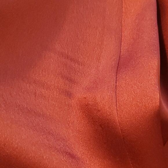 Show Me Your Mumu Noel Wrap Maxi Luxe Satin Ruby Red Dress, Sz XXS with FLAWS - Picture 16 of 16